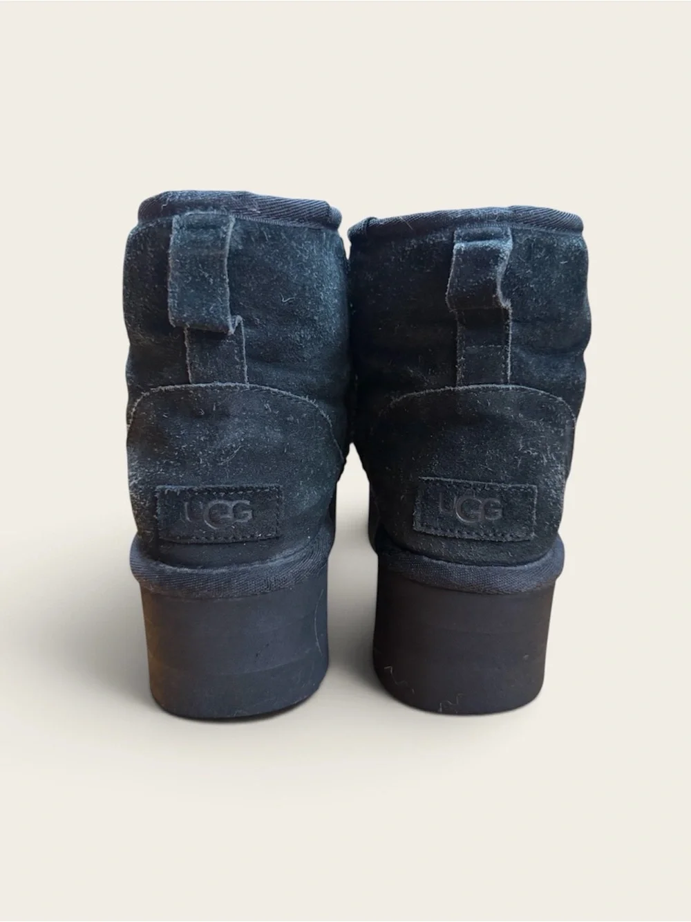 UGG Black Platform Suede Ankle Boot